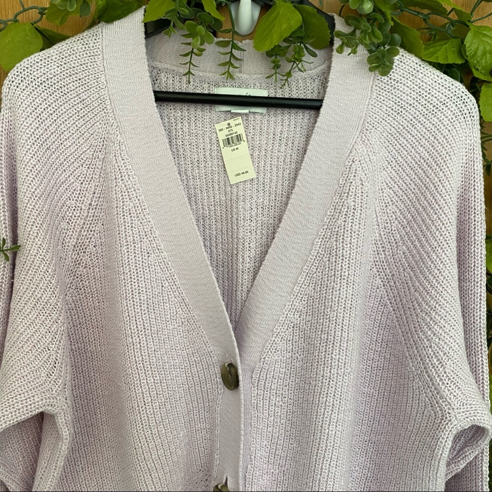 Women's Aerie V-Neck Button-Up Cardigan Lilac Size M